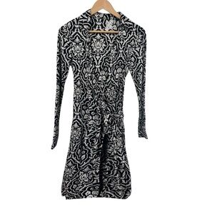 CHETTA B 100% silk Sherrie Bloom Peter Noviello Abstract
Dress Black/White 2